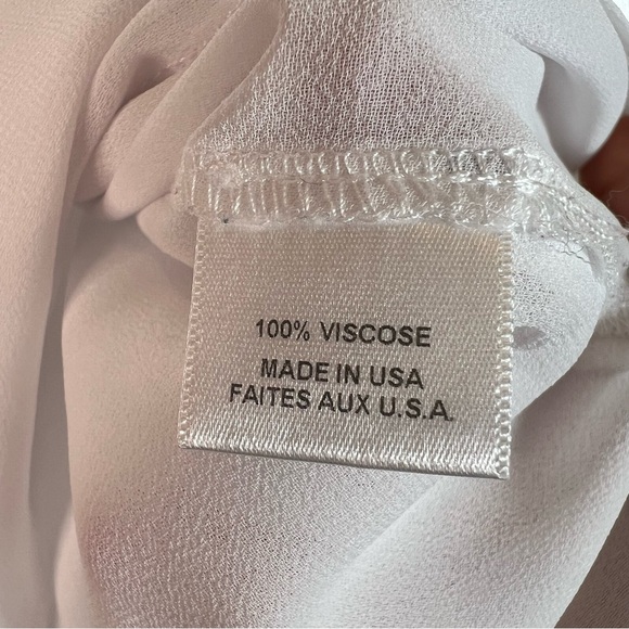 Misa White Sleeveless Ruffle Top Size XS - Picture 5 of 5